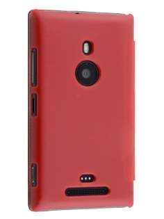 Slim Synthetic Leather Book-Style Flip Cover for Nokia Lumia 925 - Red Leather Wallet Case