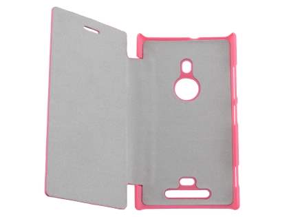 Slim Synthetic Leather Book-Style Flip Cover for Nokia Lumia 925 - Pink