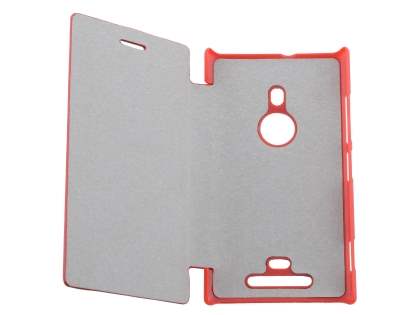 Slim Synthetic Leather Book-Style Flip Cover for Nokia Lumia 925 - Red