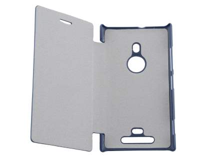 Slim Synthetic Leather Book-Style Flip Cover for Nokia Lumia 925 - Dark Blue