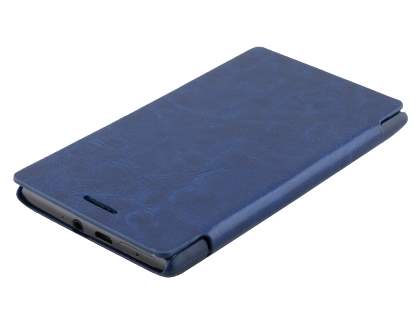 Slim Synthetic Leather Book-Style Flip Cover for Nokia Lumia 925 - Dark Blue