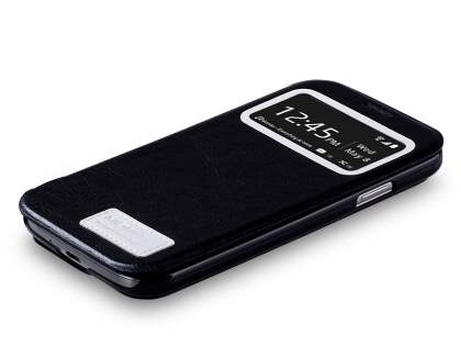 Momax Modern Vintage Stand View Case for Samsung Galaxy S4 I9500 - Night Black