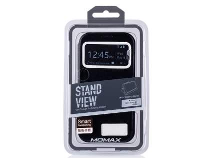 Momax Modern Vintage Stand View Case for Samsung Galaxy S4 I9500 - Night Black