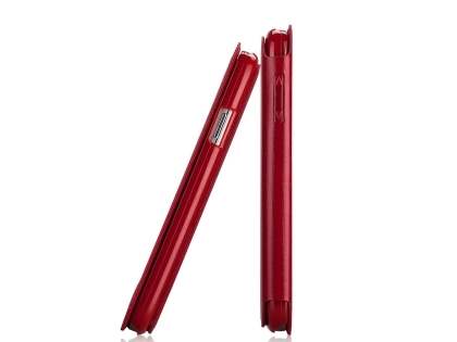 Momax Modern Vintage Stand View Case for Samsung Galaxy S4 I9500 - Rose Red