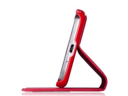 Momax Modern Vintage Stand View Case for Samsung Galaxy S4 I9500 - Rose Red