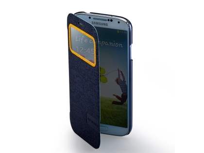 Momax Smart Flip View Case for Samsung Galaxy S4 I9500 - Night Blue