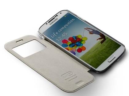 Momax Smart Flip View Case for Samsung Galaxy S4 I9500 - Golden Beige