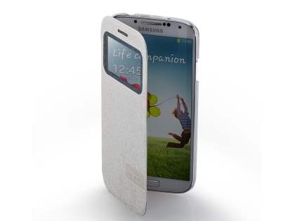 Momax Smart Flip View Case for Samsung Galaxy S4 I9500 - Golden Beige