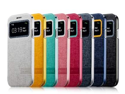 Momax Smart Flip View Case for Samsung Galaxy S4 I9500 - Golden Beige