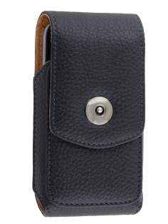 Textured Synthetic Leather Vertical Belt Pouch - Mobile Only - Belt Pouch