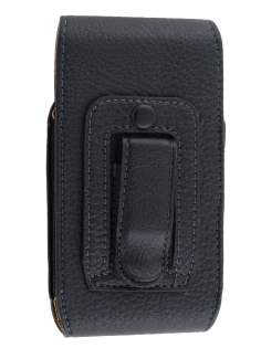 Textured Synthetic Leather Vertical Belt Pouch - Mobile Only