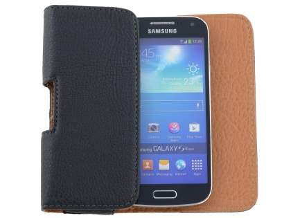 Samsung Galaxy S4 mini Synthetic Leather Belt Pouch - Classic Black