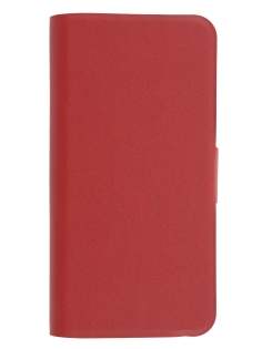 Genuine Leather Portfolio Case with Stand for iPhone 5c - Red