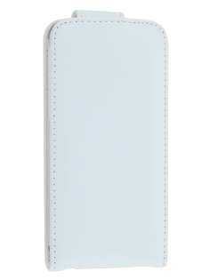 Genuine Leather Flip Case for iPhone 5c - Pearl White