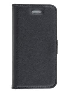 Synthetic Leather Wallet Case with Stand for iPhone 5c - Classic Black