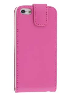Synthetic Leather Flip Case for iPhone 5c - Pink Leather Flip Case