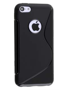 Wave Case for iPhone 5c - Frosted Black/Black Soft Cover