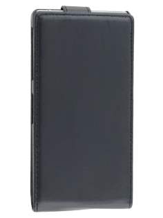 Synthetic Leather Flip Case for Sony Xperia Z1 - Classic Black