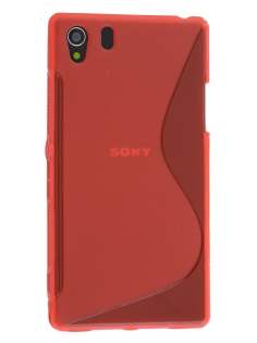 Wave Case for Sony Xperia Z1 - Frosted Red/Red Soft Cover