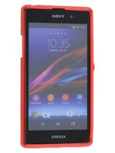 Wave Case for Sony Xperia Z1 - Frosted Red/Red