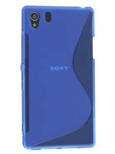 Wave Case for Sony Xperia Z1 - Frosted Blue/Blue Soft Cover
