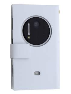 Nokia Lumia 1020 Slim Genuine Leather Portfolio Case - Pearl White Nokia Lumia 1020 Slim Genuine Leather Portfolio Case - Pearl White