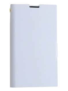 Nokia Lumia 1020 Slim Genuine Leather Portfolio Case - Pearl White