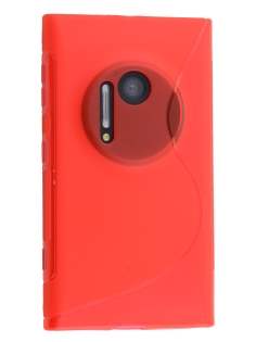 Wave Case for Nokia Lumia 1020 - Frosted Red/Red Soft Cover