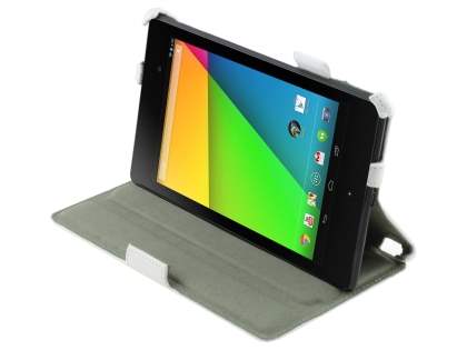 Synthetic Leather Flip Case with Multi-Angle Tilt Stand for Asus Google Nexus 7 2013 - Pearl White