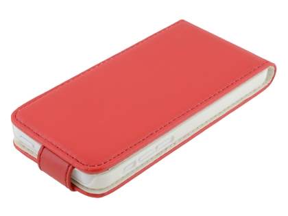 Synthetic Leather Flip Case for iPhone 5c - Red