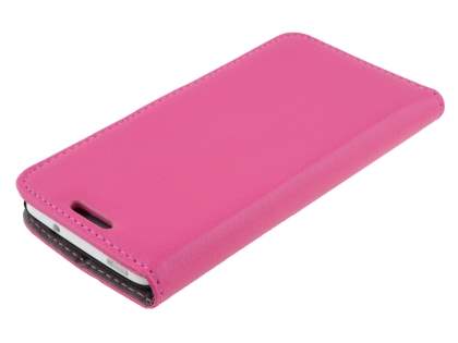 Synthetic Leather Wallet Case with Stand for HTC One Mini M4 - Pink