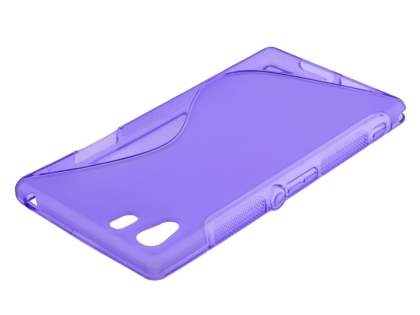 Wave Case for Sony Xperia Z1 - Frosted Purple/Purple