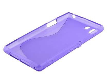 Wave Case for Sony Xperia Z1 - Frosted Purple/Purple