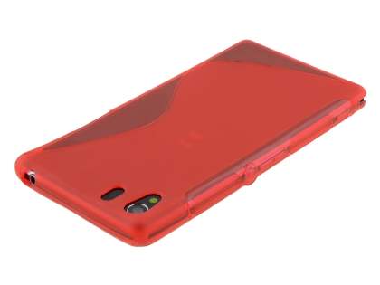 Wave Case for Sony Xperia Z1 - Frosted Red/Red