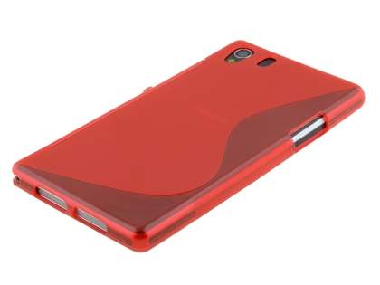 Wave Case for Sony Xperia Z1 - Frosted Red/Red