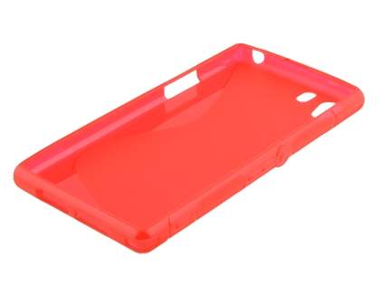 Wave Case for Sony Xperia Z1 - Frosted Red/Red