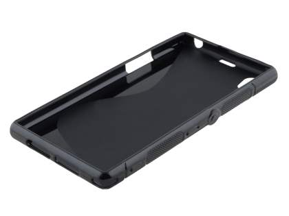 Wave Case for Sony Xperia Z1 - Frosted Black/Black