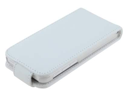 Genuine Leather Flip Case for iPhone 5c - Pearl White