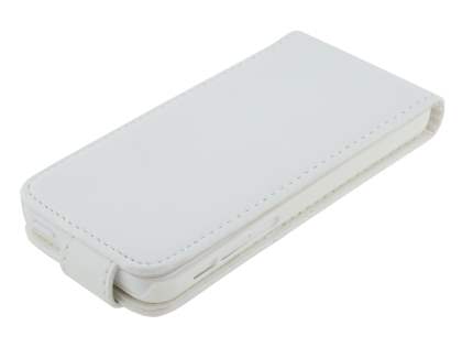 Synthetic Leather Flip Case for iPhone 5c - Pearl White