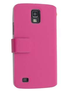 Slim Genuine Leather Portfolio Case for Samsung Galaxy S4 Active I9295 - Pink Slim Genuine Leather Portfolio Case for Samsung Galaxy S4 Active I9295 - Pink