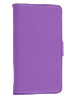 Synthetic Leather Wallet Case with Stand for Samsung Galaxy Note 3 - Purple