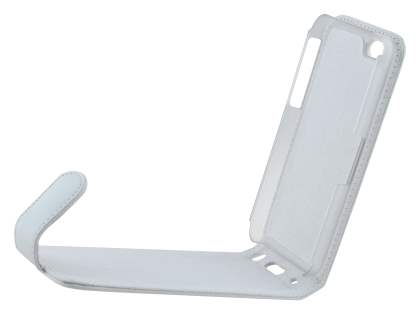 Genuine Leather Flip Case for iPhone 5c - Pearl White