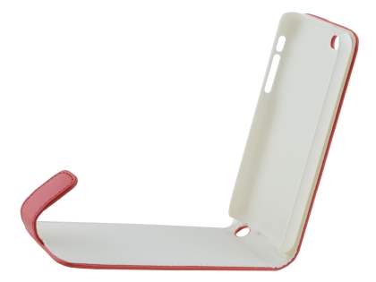 Synthetic Leather Flip Case for iPhone 5c - Red