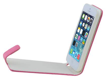 Synthetic Leather Flip Case for iPhone 5c - Pink