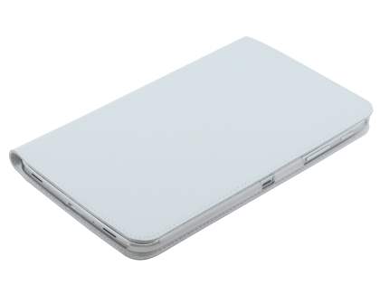Premium Genuine Leather Slim Portfolio Case with Stand for Samsung Galaxy Tab 3 8.0 - Pearl White