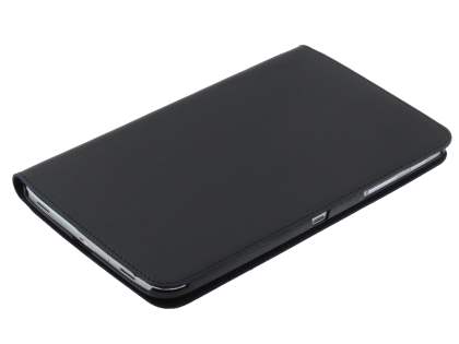 Premium Genuine Leather Slim Portfolio Case with Stand for Samsung Galaxy Tab 3 8.0 - Classic Black