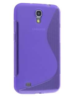 Wave Case for Samsung Galaxy Mega 6.3 I9200 - Frosted Purple/Purple Soft Cover