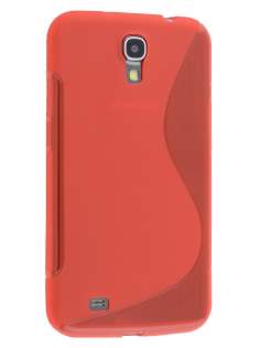 Wave Case for Samsung Galaxy Mega 6.3 I9200 - Frosted Red/Red Soft Cover