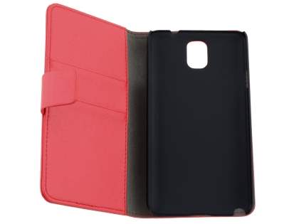 Synthetic Leather Wallet Case with Stand for Samsung Galaxy Note 3 - Red