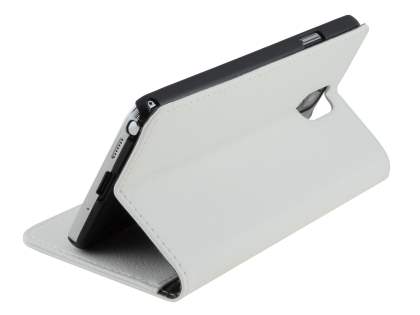 Synthetic Leather Wallet Case with Stand for Samsung Galaxy Note 3 - Pearl White